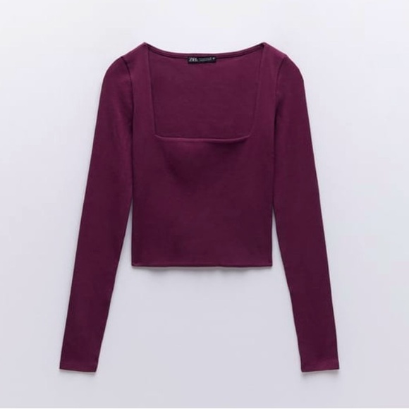 Zara Tops - Zara Square Neck Shirt Size Medium